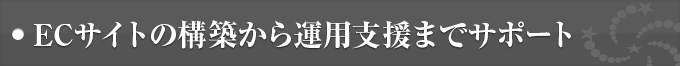 ECサイトの構築から運用支援までサポート 